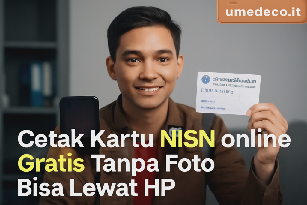 Cetak Kartu NISN online Gratis Tanpa Tanpa Foto Bisa Lewat HP