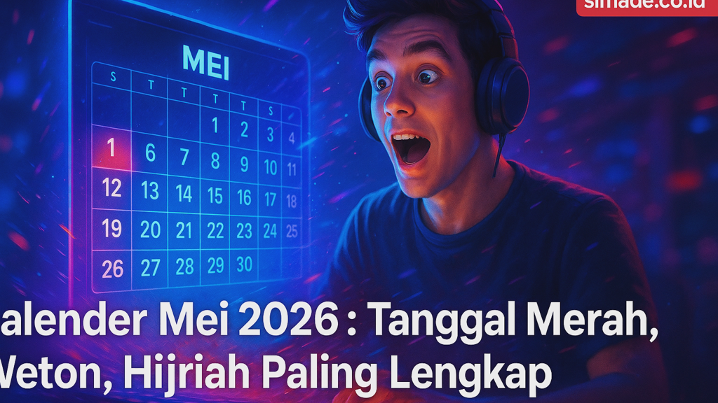Kalender Mei 2026 : Tanggal Merah, Weton, Hijriah Paling Lengkap